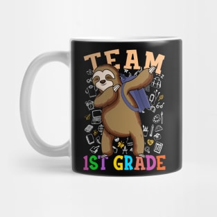 Dabbing Sloth Team 1st Grade Back To School Shirt Boys Girls Mug